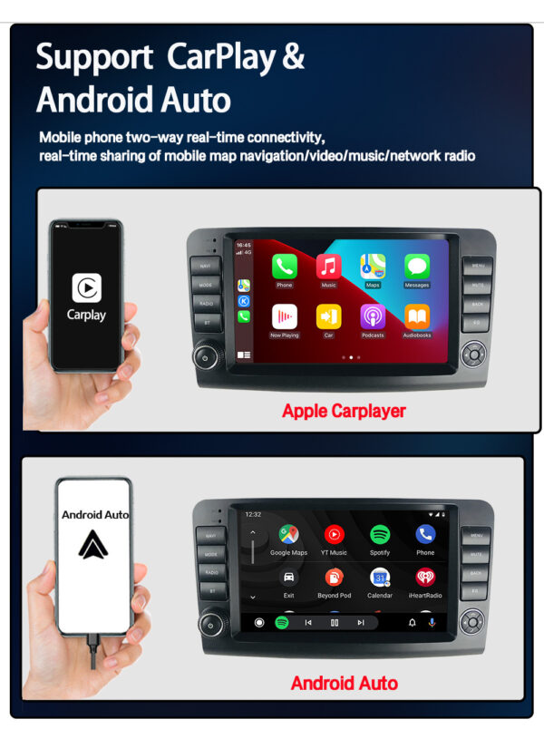 9" 2 Din Car Stereo Navigation Radio for Mercedes-Benz ML W164 X164 ML350 ML300 GPS Multimedia Player - Image 7