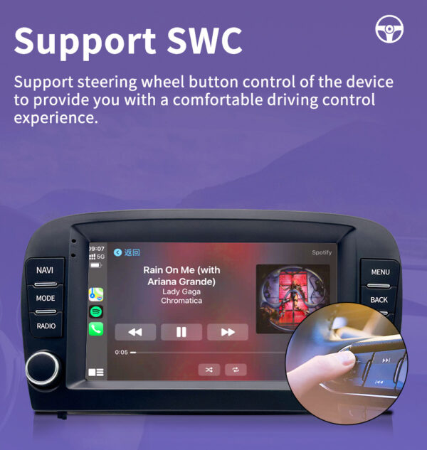 CarPlay & Android Auto Navigation Touchscreens for Mercedes-Benz SL R230 SL350 SL500 SL55 SL600 SL65 - Image 15