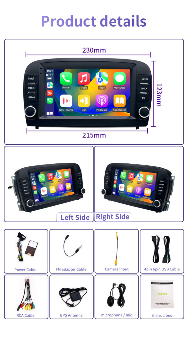 CarPlay & Android Auto Navigation Touchscreens for Mercedes-Benz SL R230 SL350 SL500 SL55 SL600 SL65 - Image 18