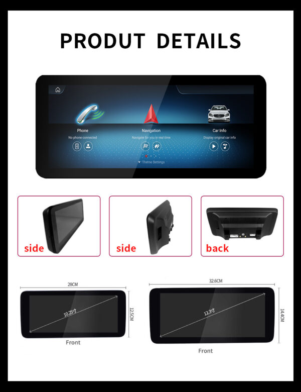 Touchscreen Head Unit for Mercedes A/GLA/CLA Class (W176/X156) | CarPlay, Android 13,Bluetooth, Navigation - Image 17