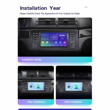 CarPlay Android Auto Radio for BMW 5 Series E39 / X5 E53 / M5 | GPS Navigation Touchscreen Stereo - Image 9