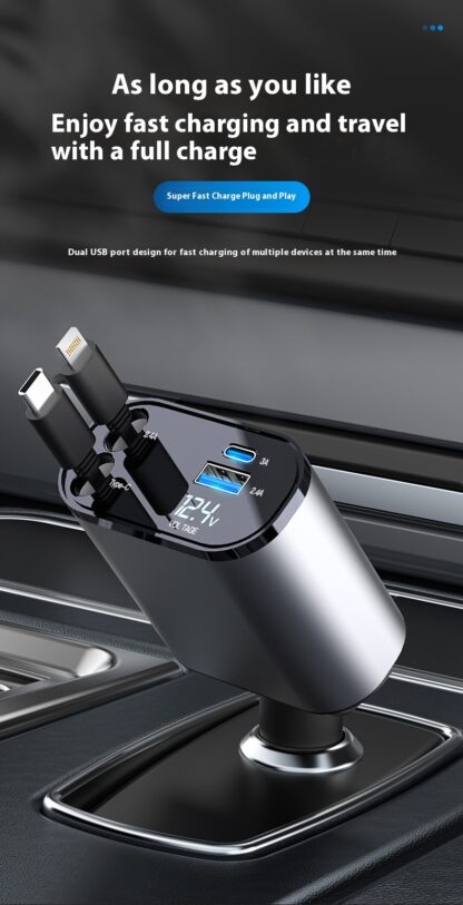 Super Fast Car Charger USB Adapter for iPhone & Android, Cigarette Lighter Converter - Image 5
