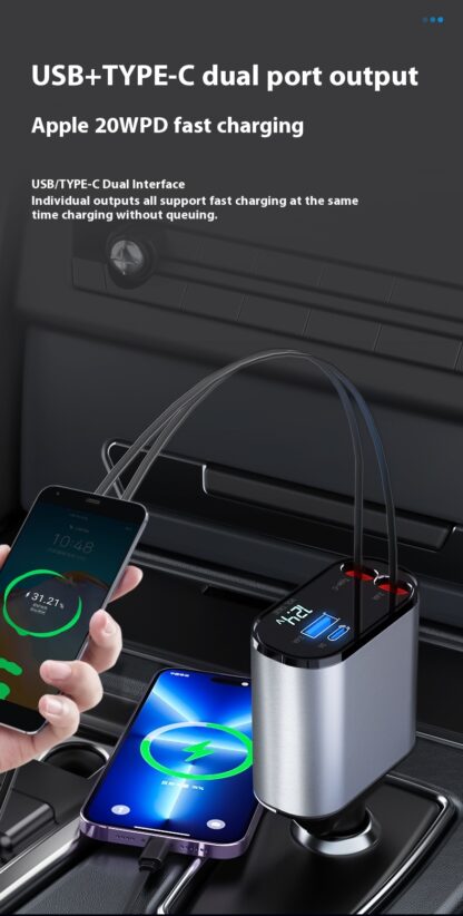 Super Fast Car Charger USB Adapter for iPhone & Android, Cigarette Lighter Converter - Image 8